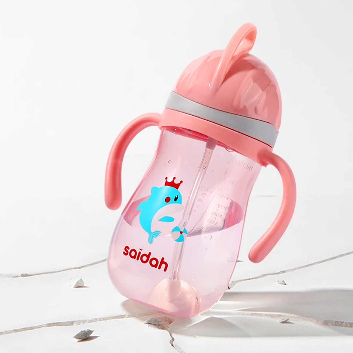 Gourde pour enfant avec paille et poignée