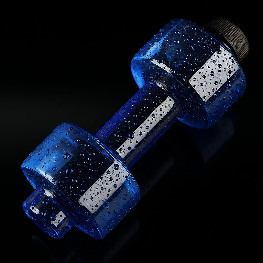 Haltère gourde de sport bleu