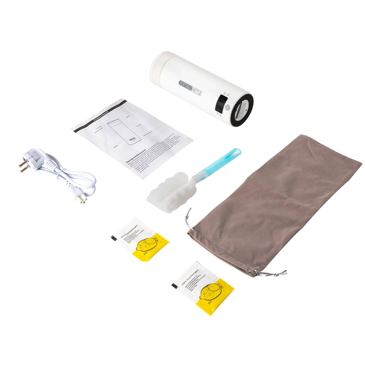 Kit gourde chauffante avec brosse de nettoyage