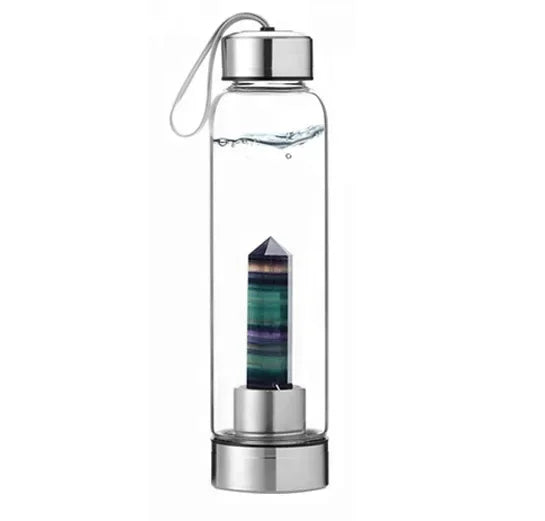 Gourde verre purification fluorite