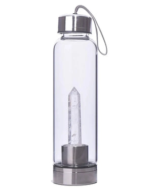 Gourde en verre purifié par quartz clair