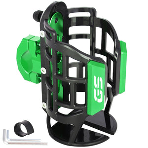 Support gourde moto vert