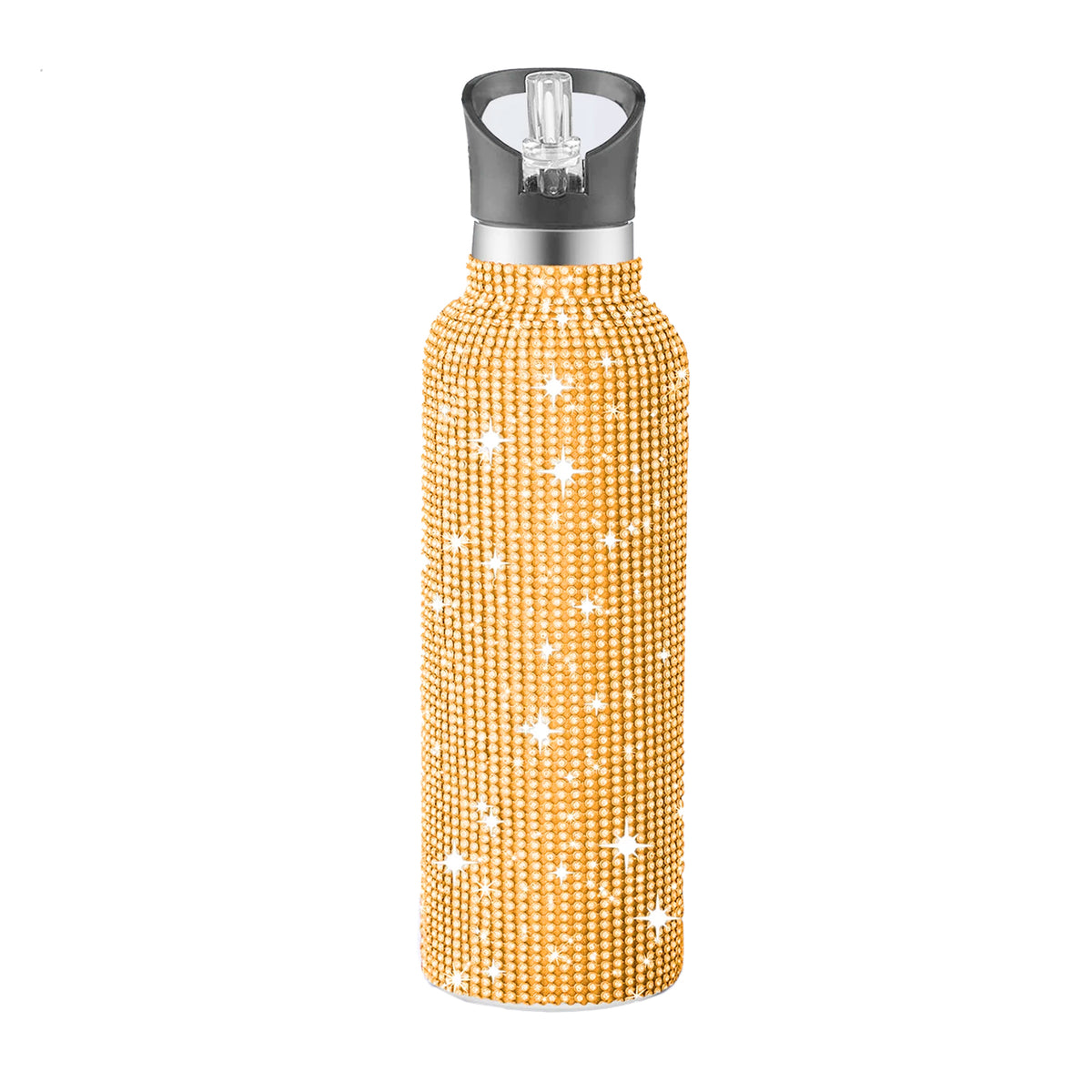 gourde avec strass or