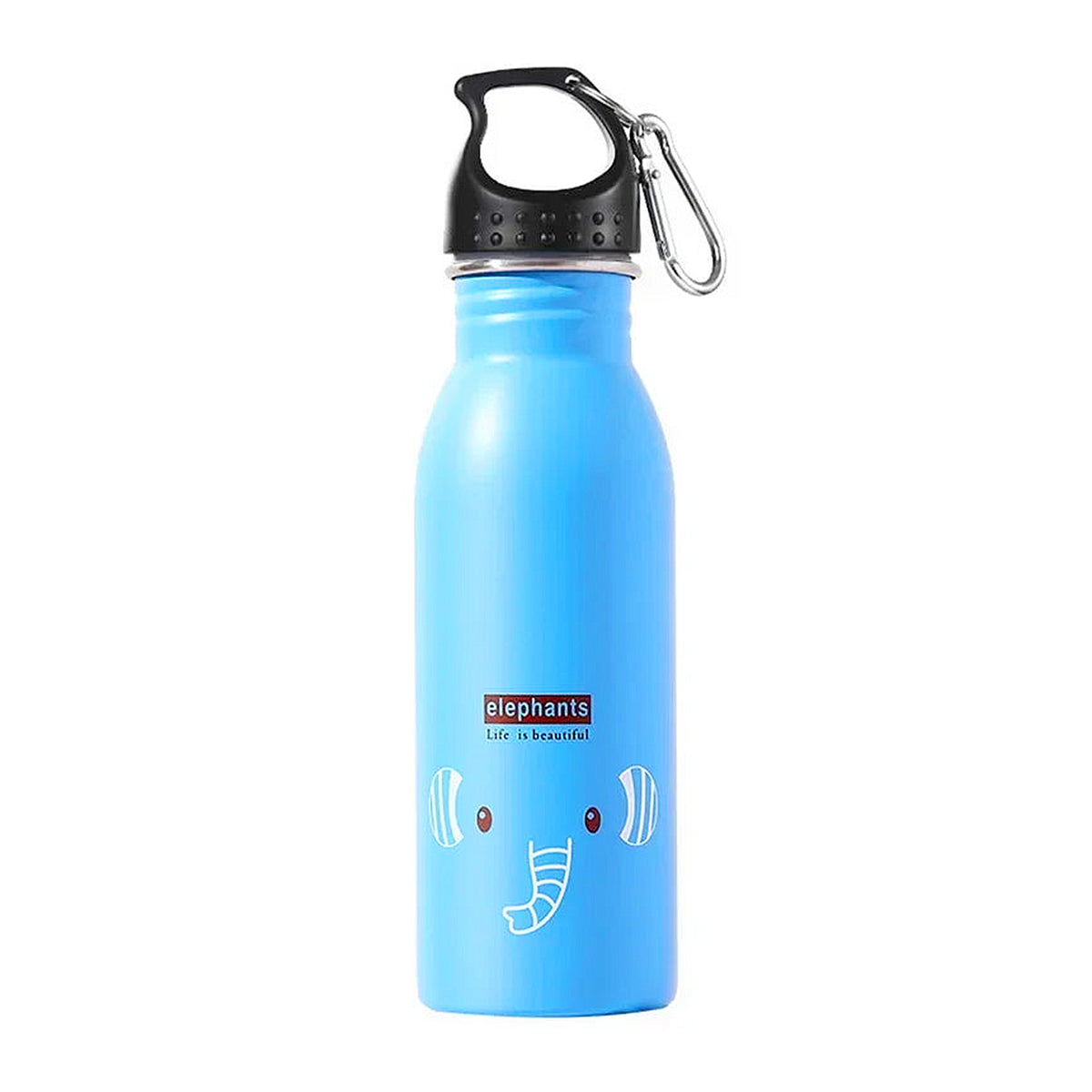 gourde bleue éléphant en inox pour enfant