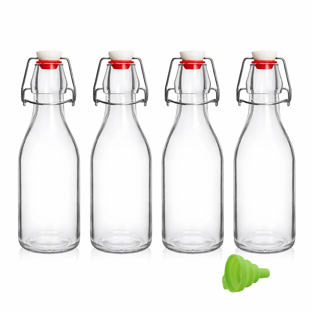 gourde en verre 250ml avec entonnoir