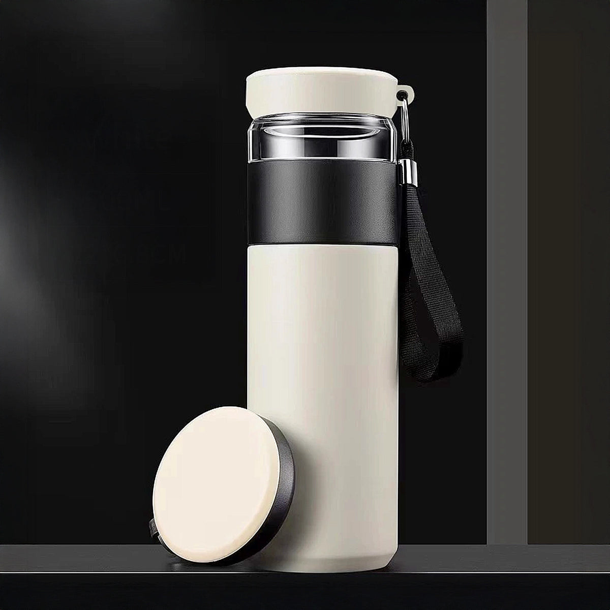 gourde isotherme infuseur blanche