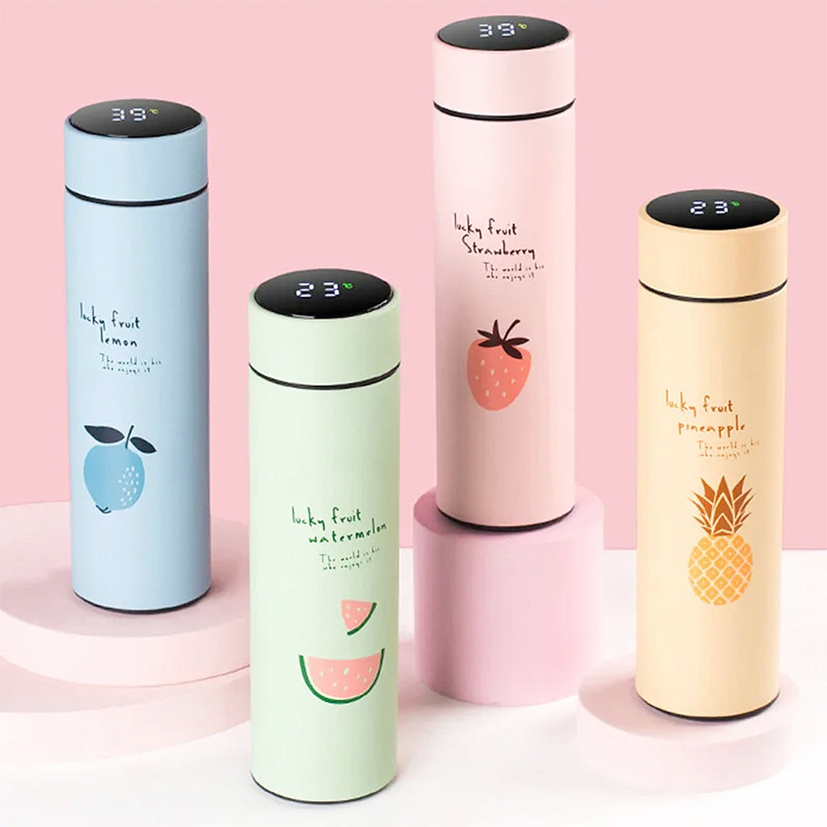 gourde isotherme intelligente avec fruit