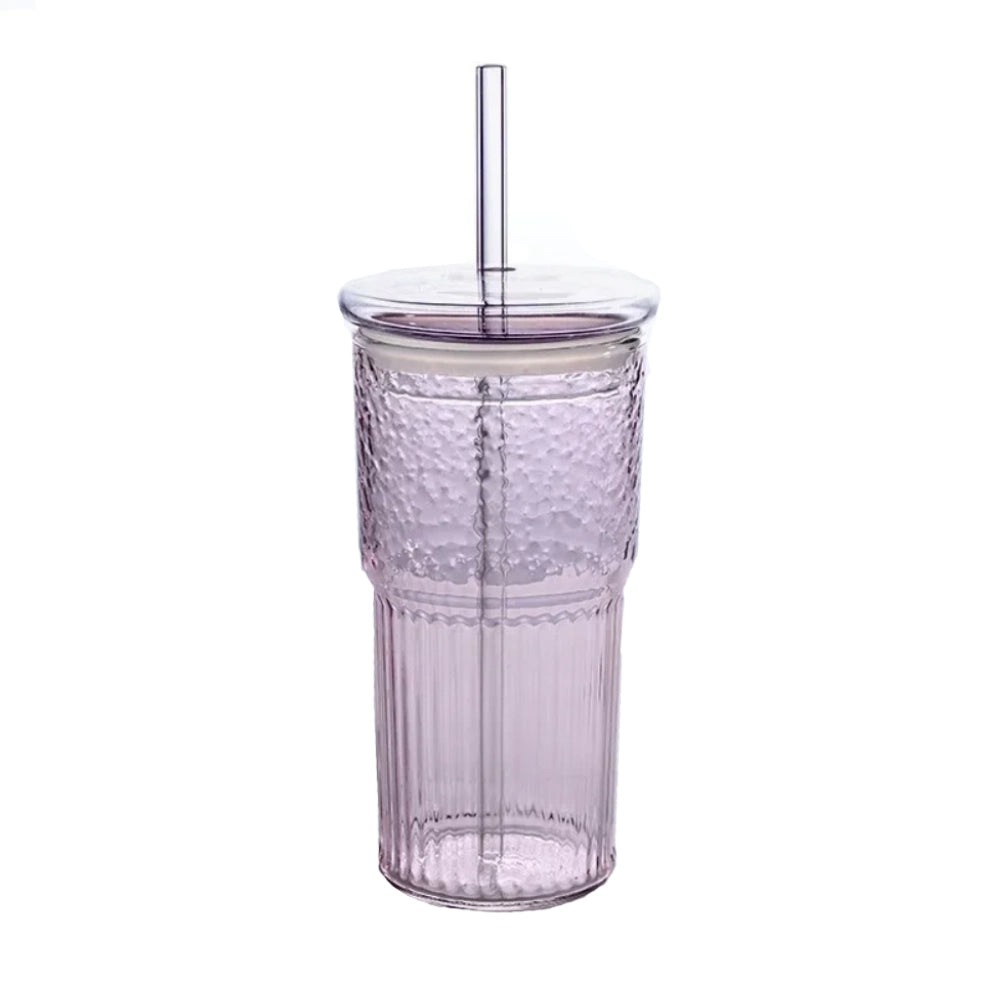 verre avec paille et couvercle