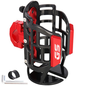 Support rouge de gourde pour moto