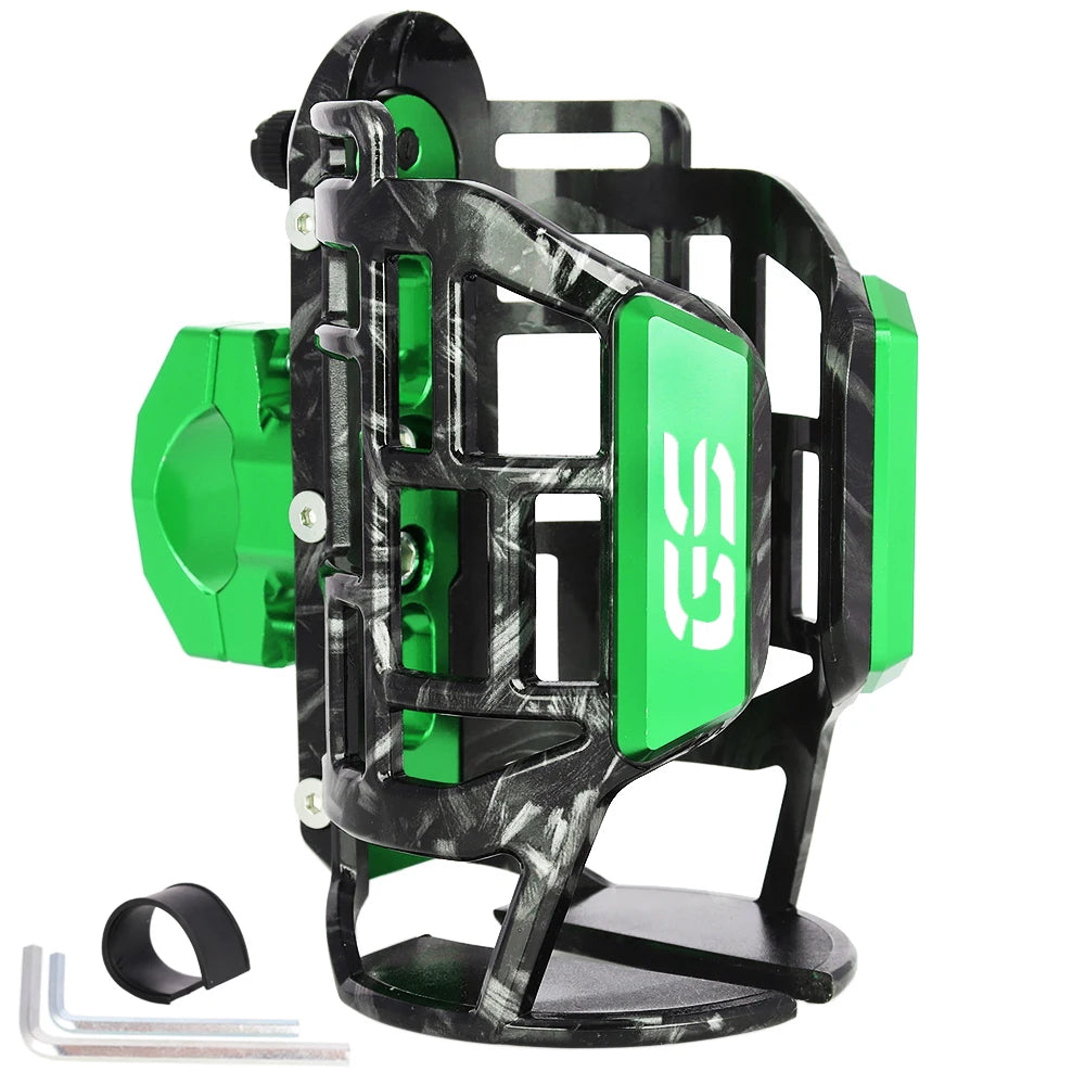 Support bouteille vert carbone forgé