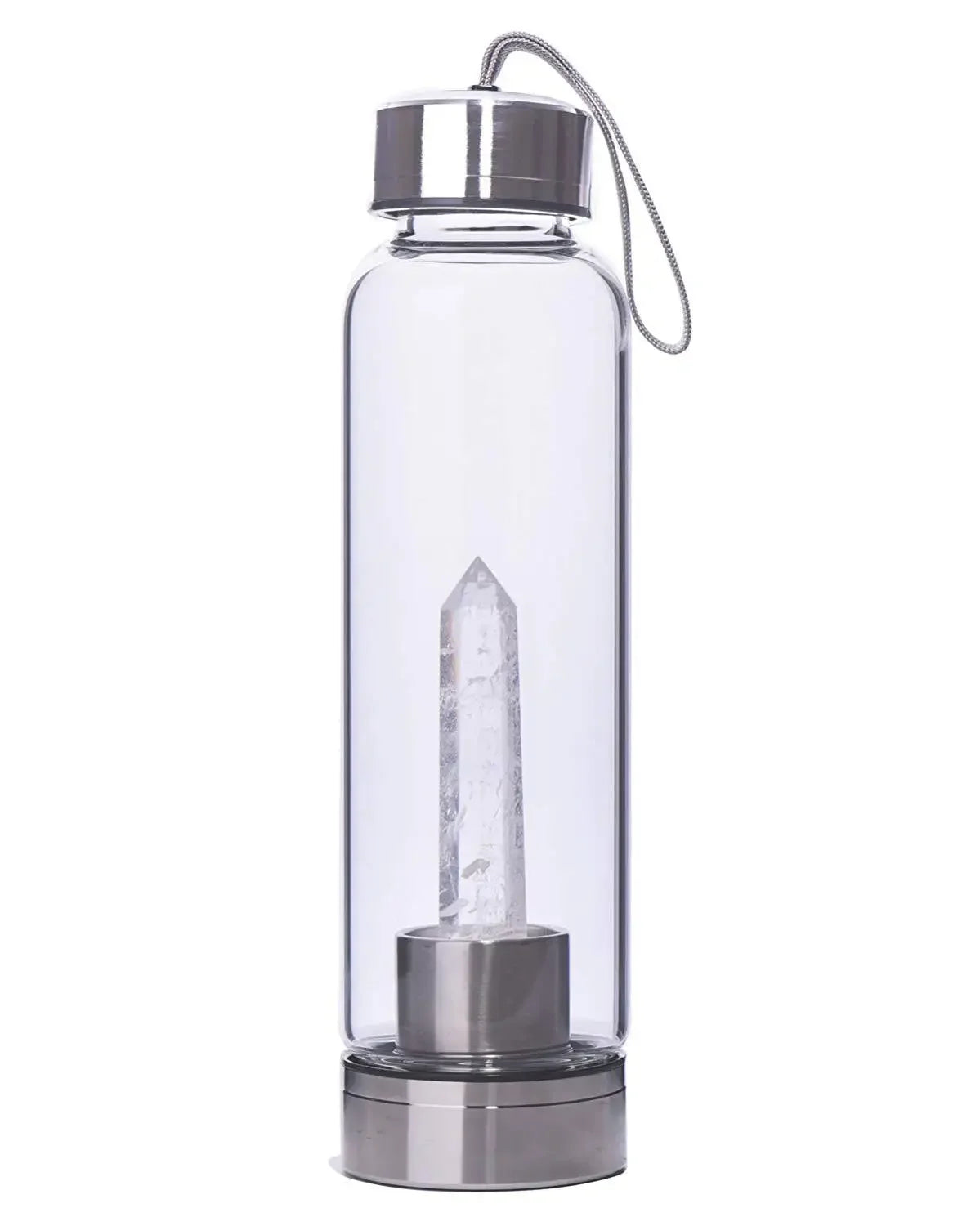 Gourde en verre purifié par quartz clair