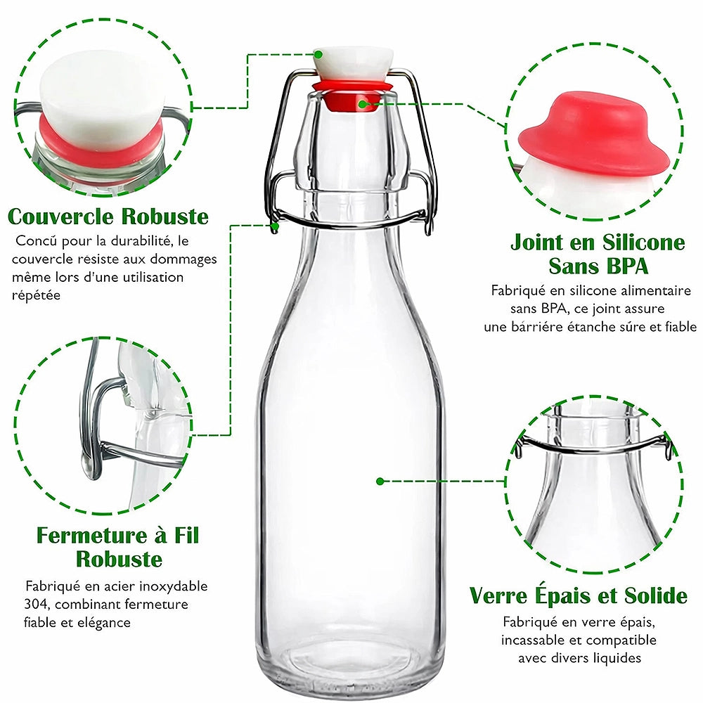 bouteille en verre résistante