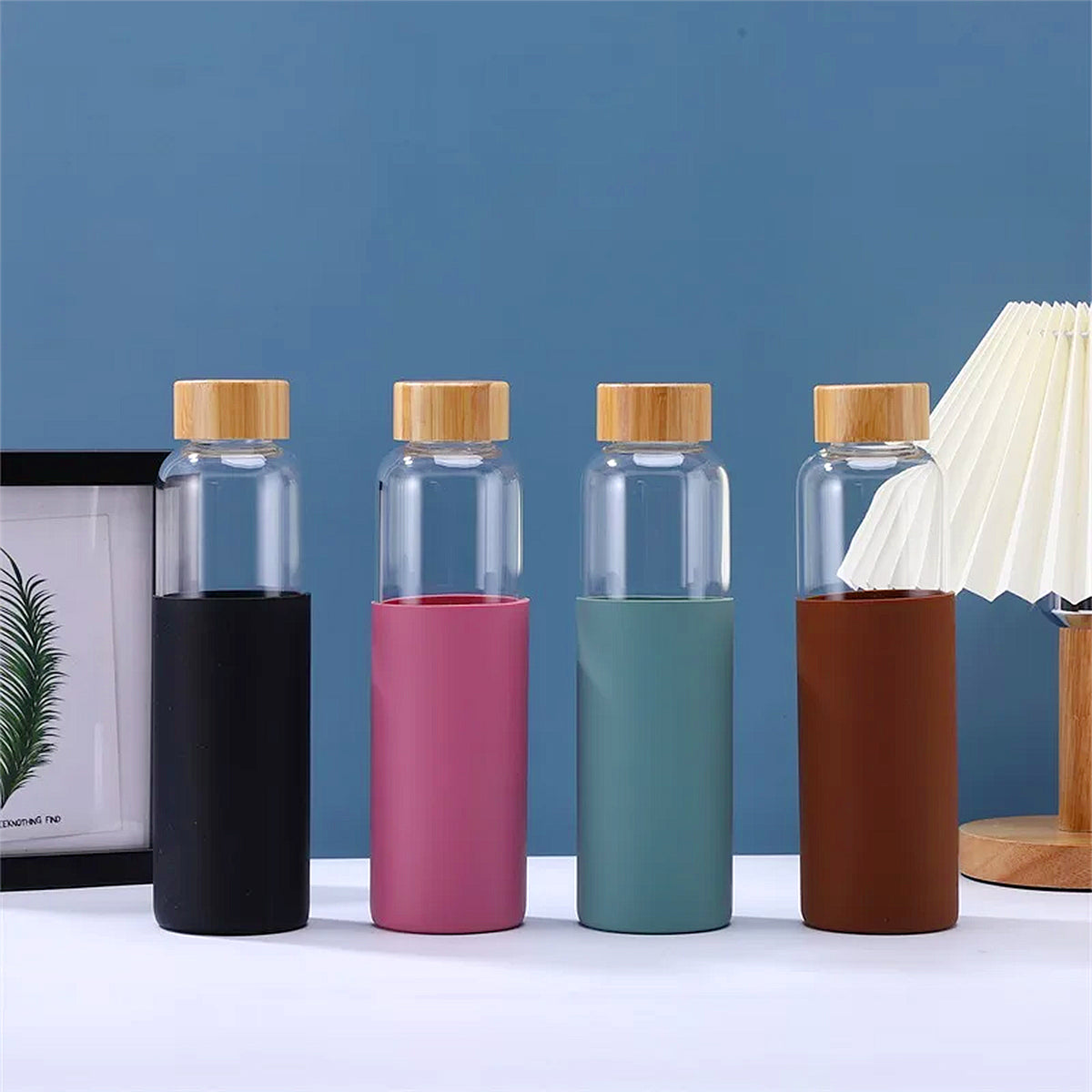 Gourdes en verre avec protection silicone