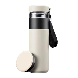 gourde blanche isotherme 500ml avec infuseur