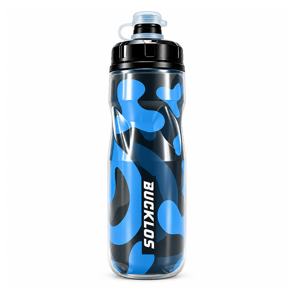 gourde bleu flexible avec sac isotherme