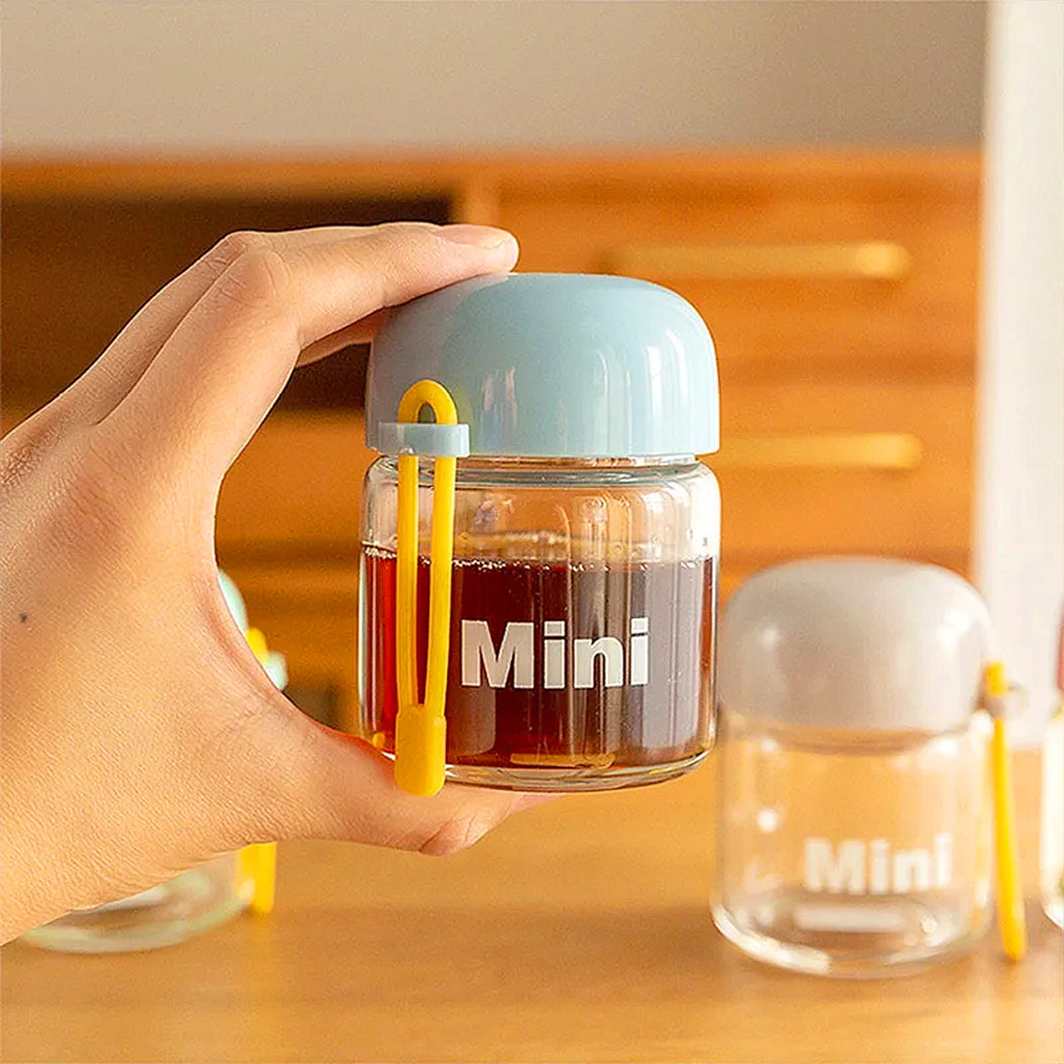 gourde en verre 150ml bleu