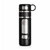gourde en verre noire avec tasse intégré