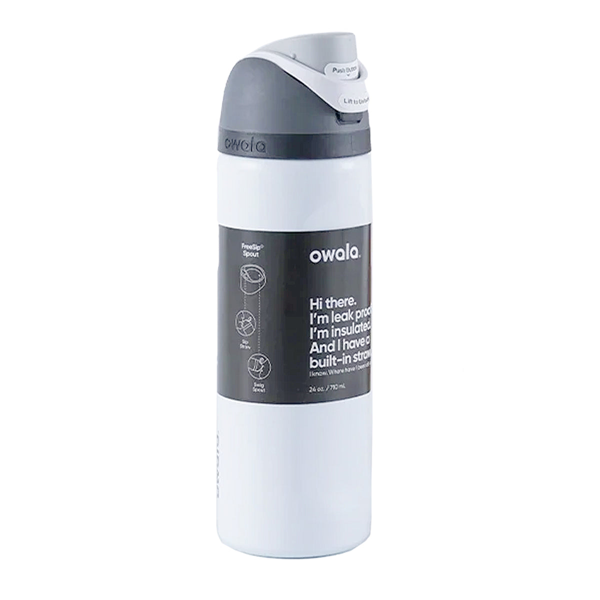 gourde isotherme en acier inoxydable noir