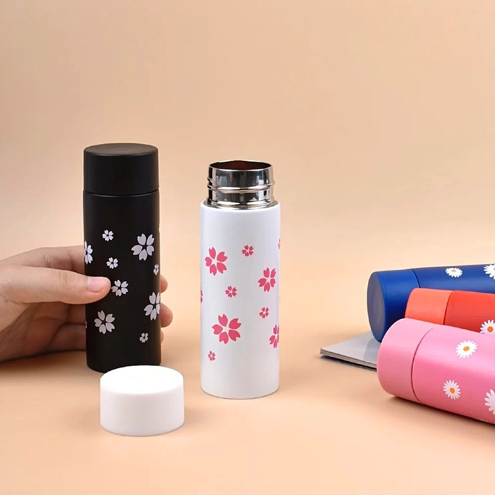 gourde petite taille avec fleurs 120ml