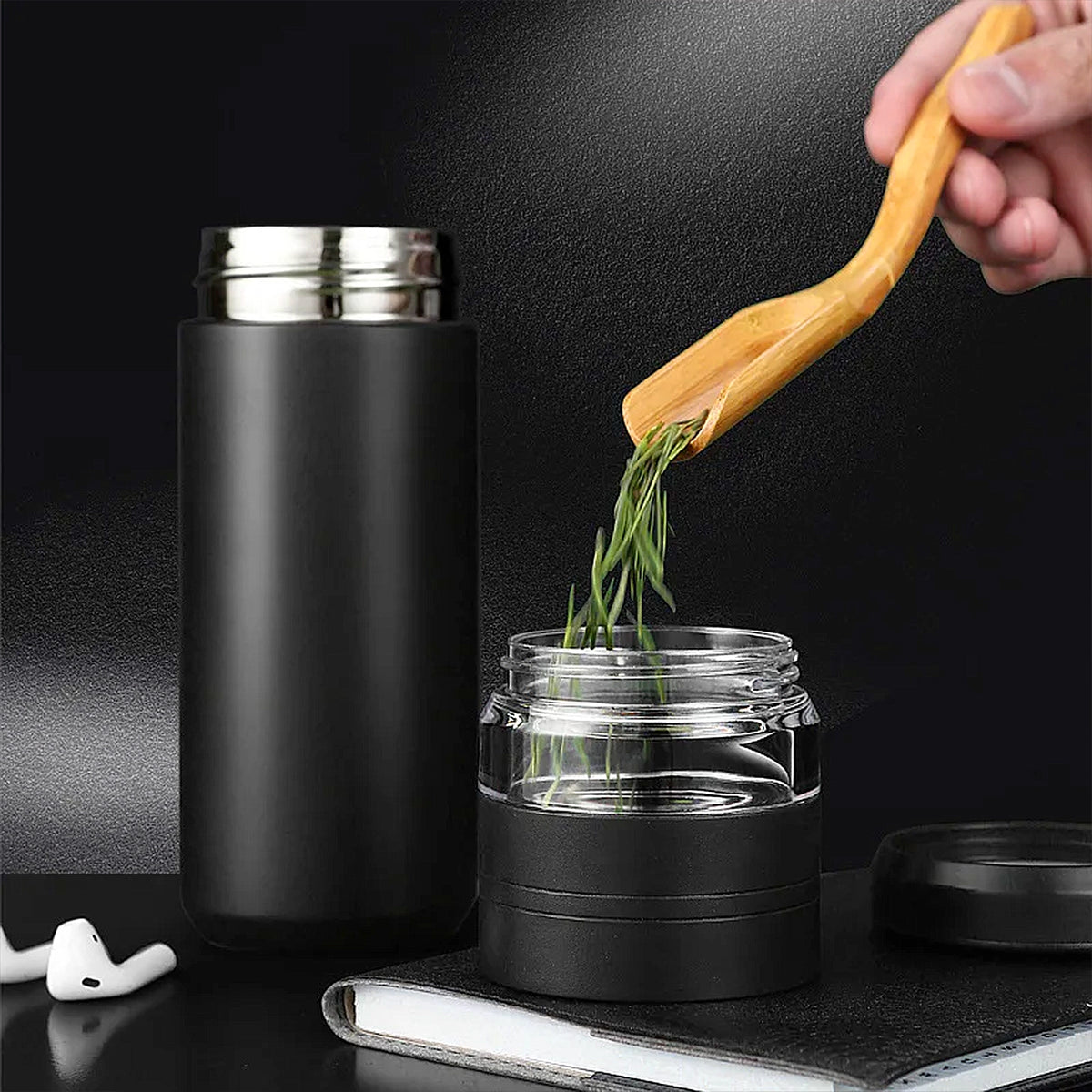 gourde pour infusion thé isotherme métal