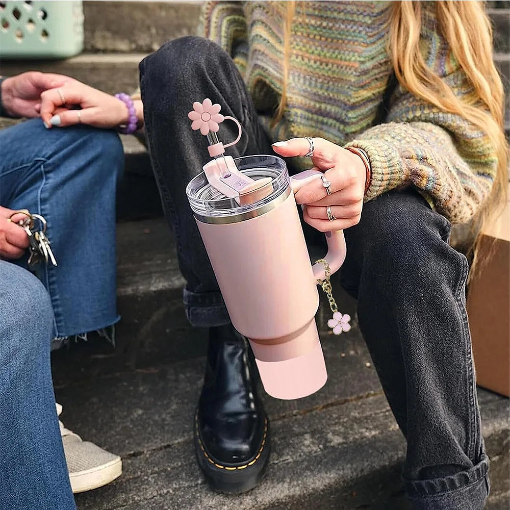 gourde rose mug avec protection rose